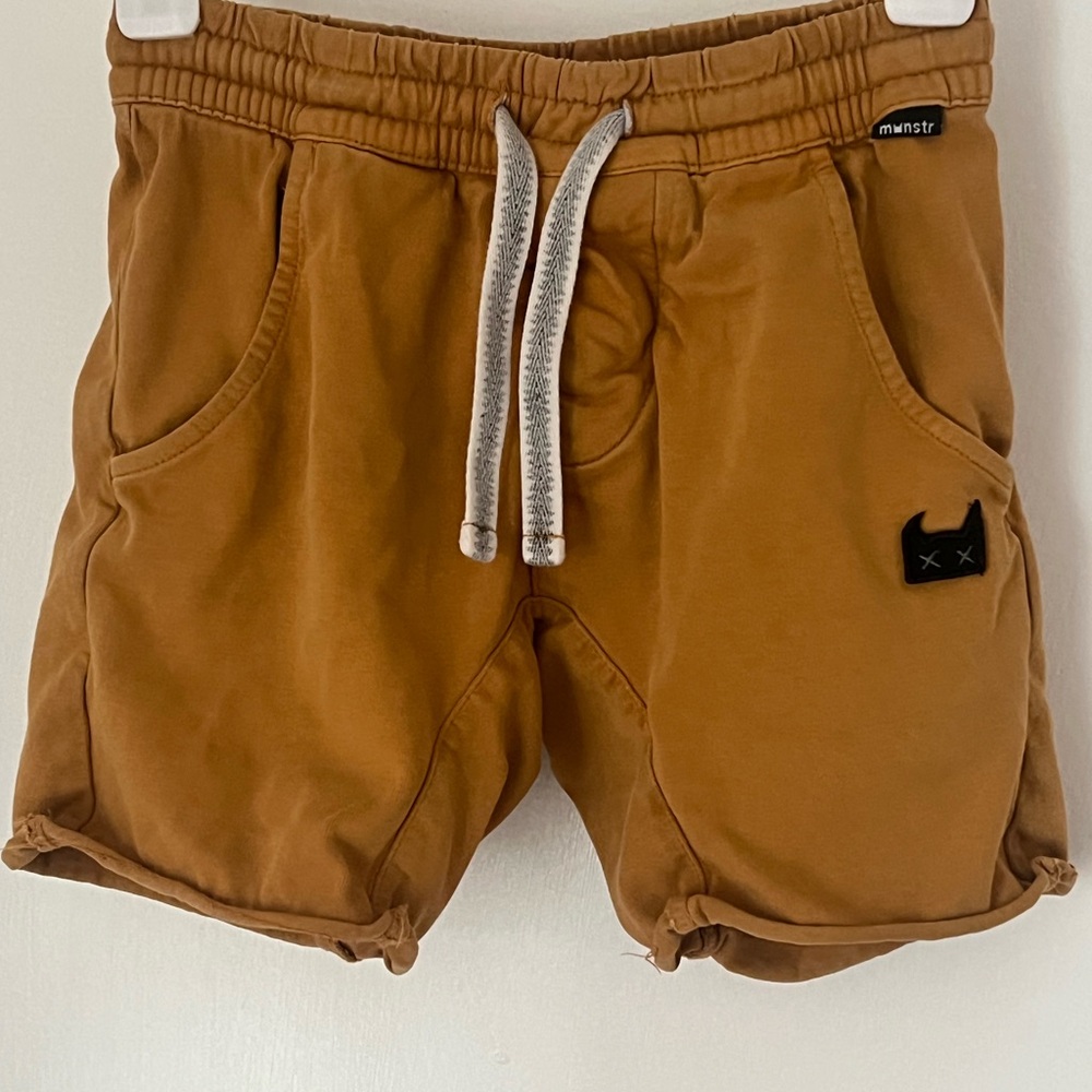 Munster Kids Shorts in Caramel Brown 4T